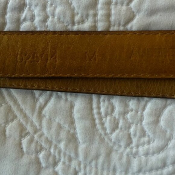 Al Beres USA Wage Sterling Silver Overlay Buckle & Leather Brown Belt - Picture 6 of 6